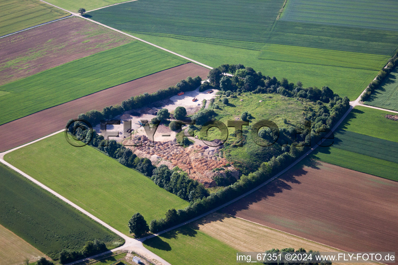 Vue aérienne de Ingstetten dans le département Bade-Wurtemberg, Allemagne