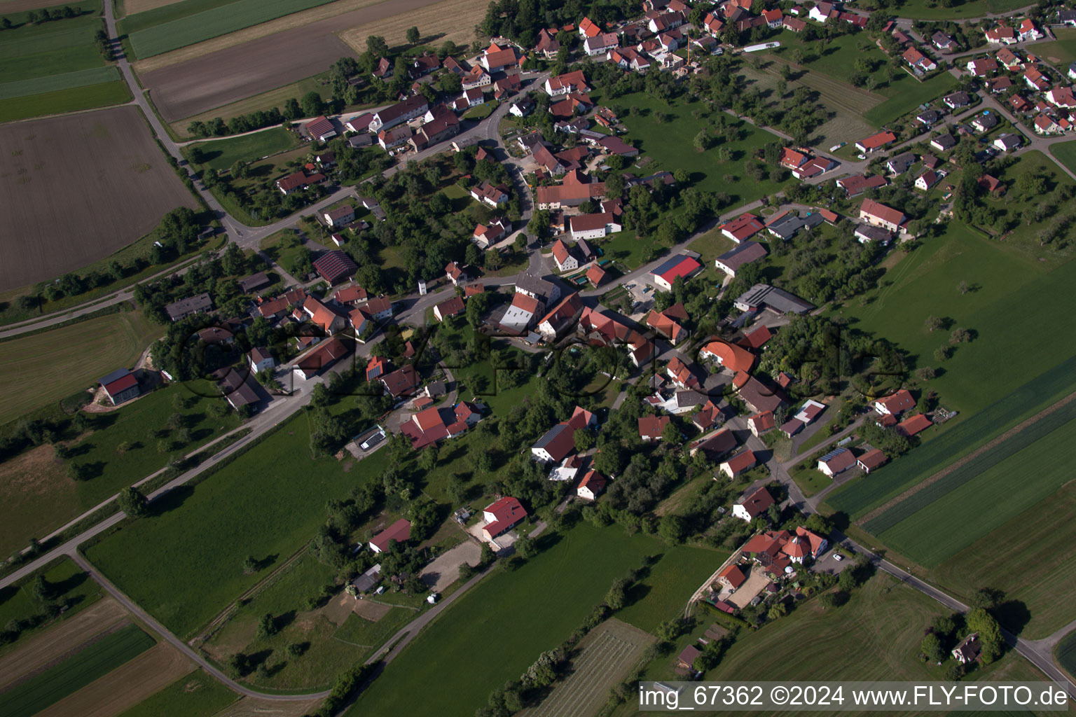 Vue aérienne de Quartier Grötzingen in Allmendingen dans le département Bade-Wurtemberg, Allemagne