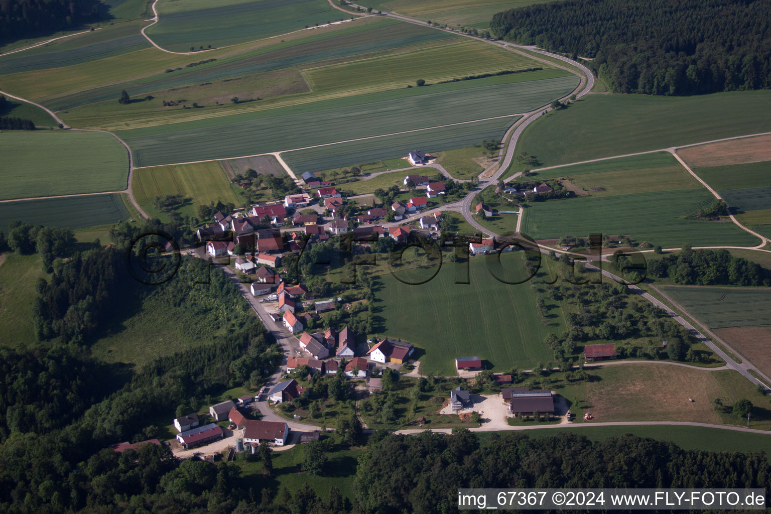 Vue aérienne de Quartier Briel in Ehingen dans le département Bade-Wurtemberg, Allemagne