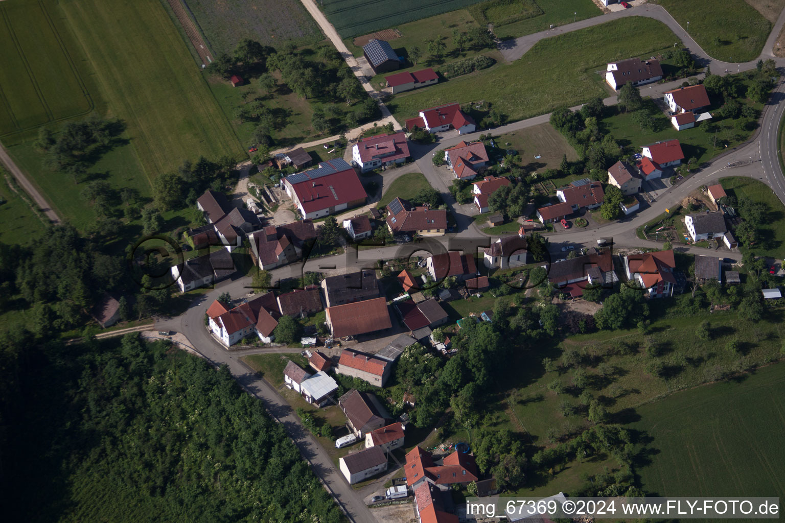 Vue aérienne de Quartier Briel in Ehingen dans le département Bade-Wurtemberg, Allemagne