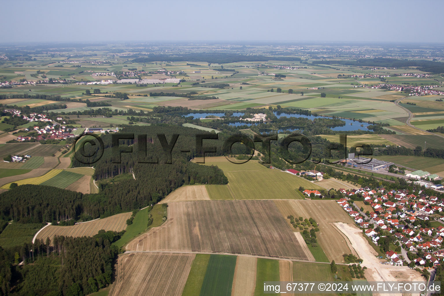 Vue aérienne de Rottenacker dans le département Bade-Wurtemberg, Allemagne