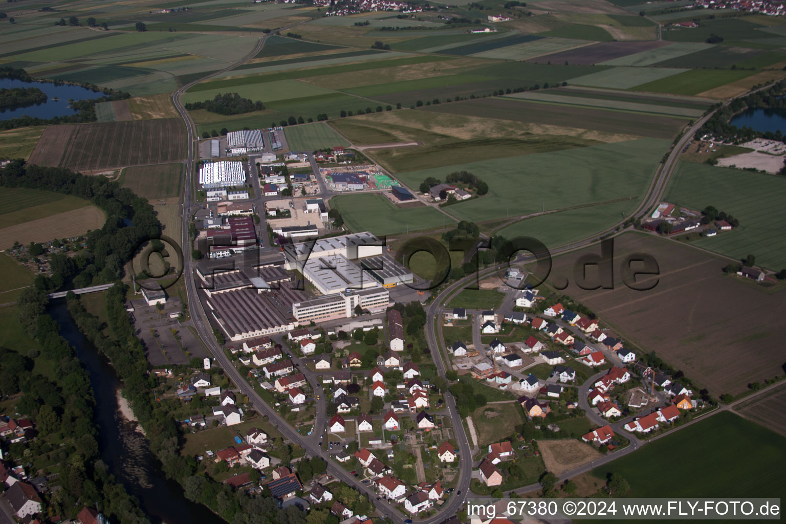 Vue aérienne de Rottenacker dans le département Bade-Wurtemberg, Allemagne