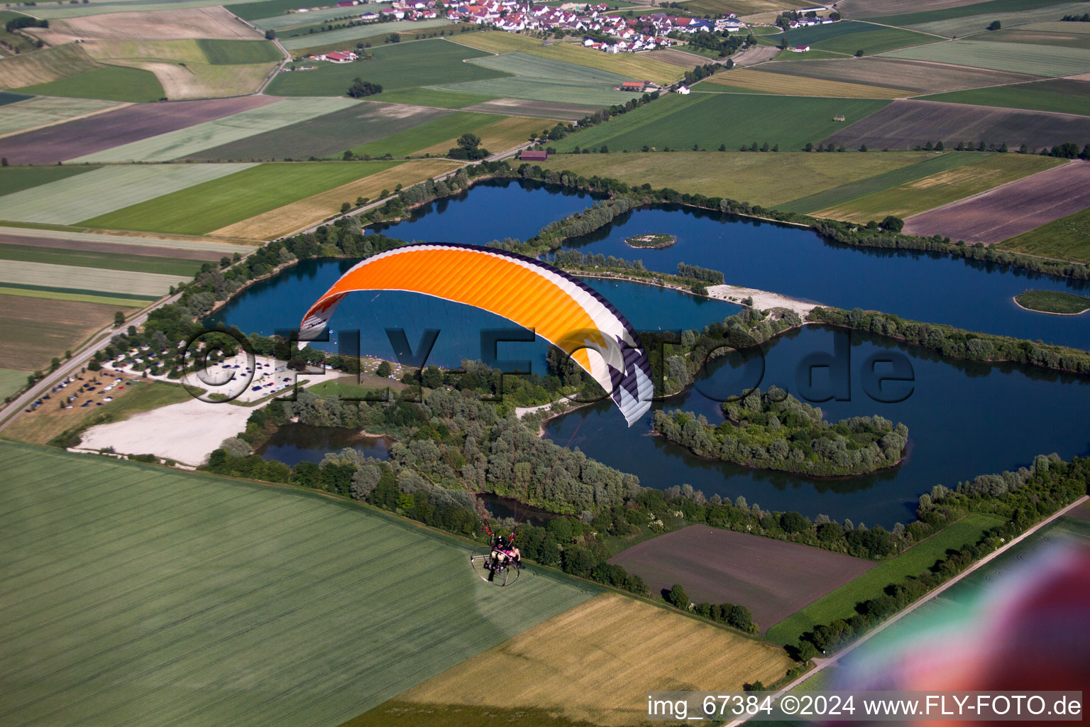 Vue oblique de Rottenacker dans le département Bade-Wurtemberg, Allemagne