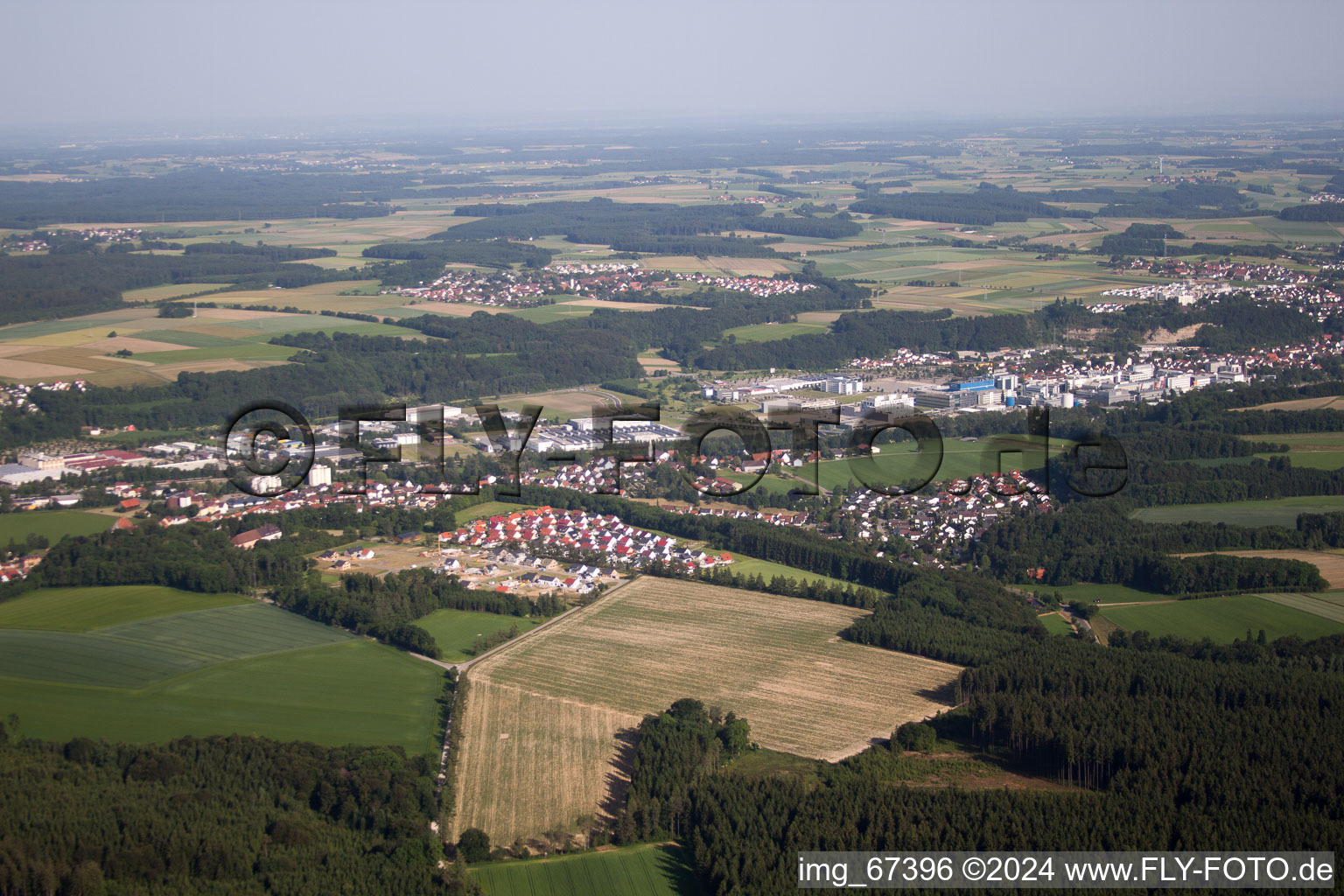 Vue aérienne de Biberach an der Riss à Biberach an der Riß dans le département Bade-Wurtemberg, Allemagne