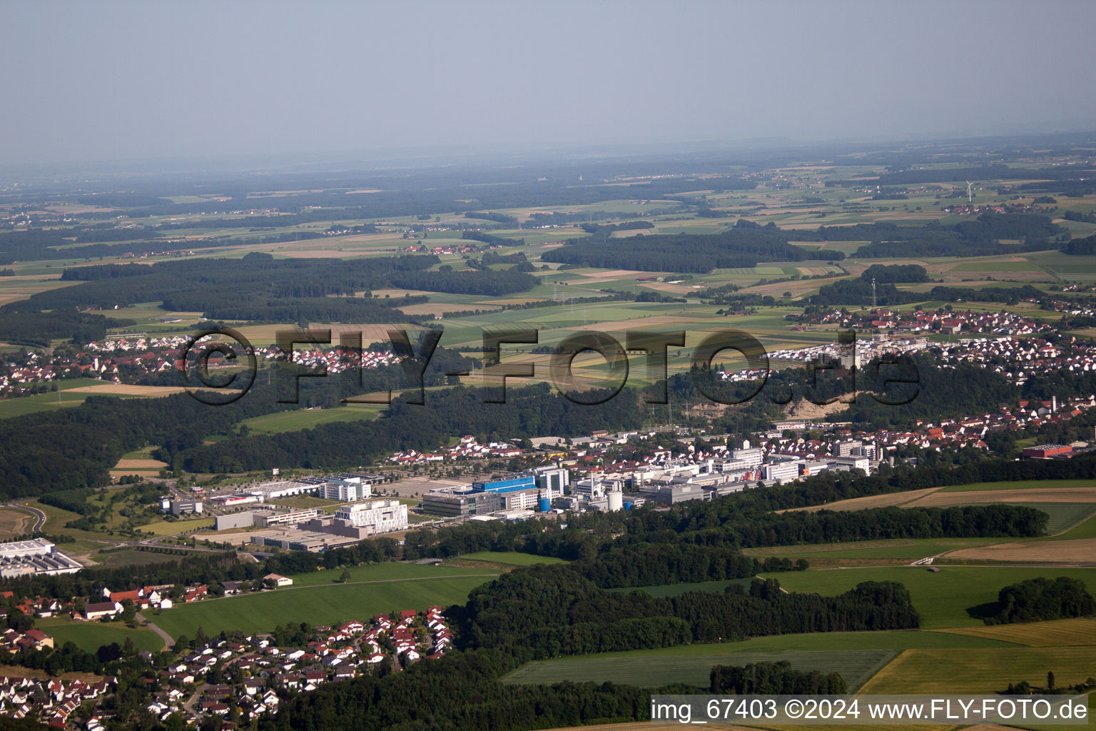 Biberach an der Riss à Biberach an der Riß dans le département Bade-Wurtemberg, Allemagne d'en haut