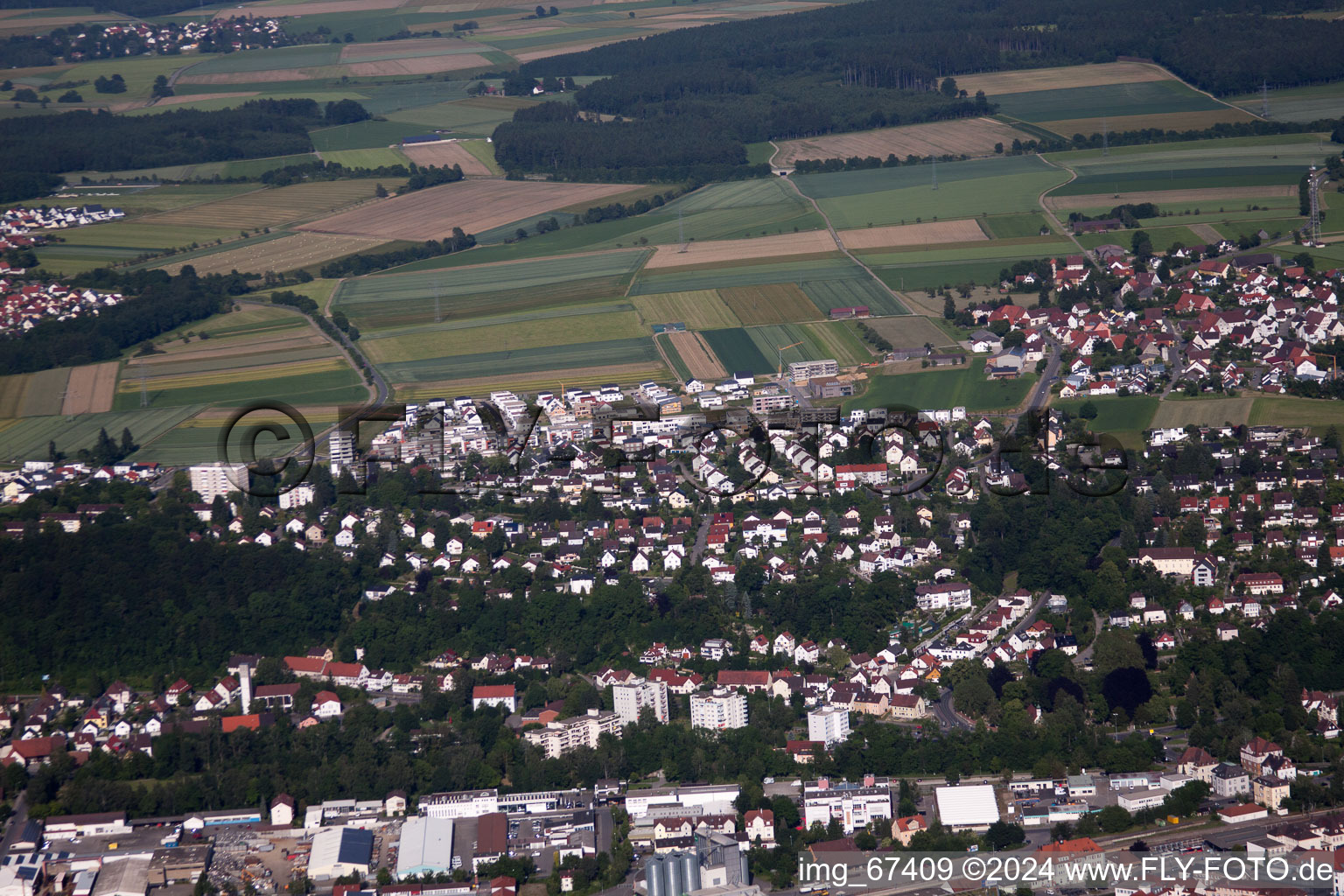 Photographie aérienne de Biberach an der Riß dans le département Bade-Wurtemberg, Allemagne