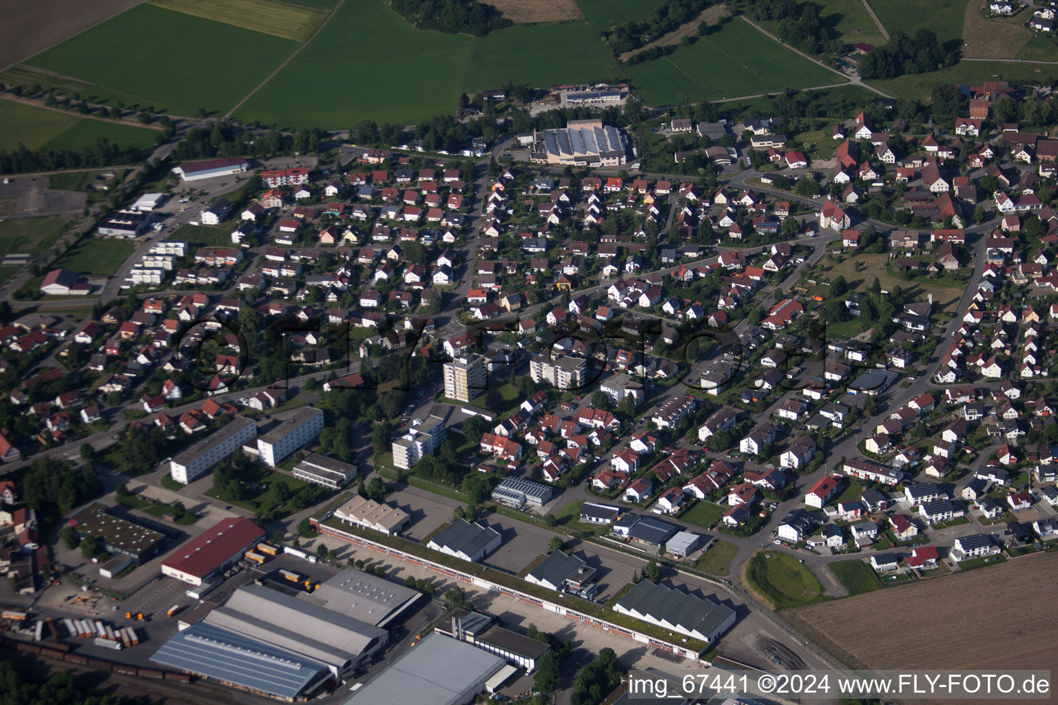 Photographie aérienne de Ummendorf dans le département Bade-Wurtemberg, Allemagne