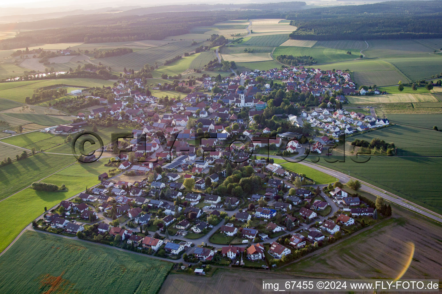 Vue aérienne de Stafflangen dans le département Bade-Wurtemberg, Allemagne