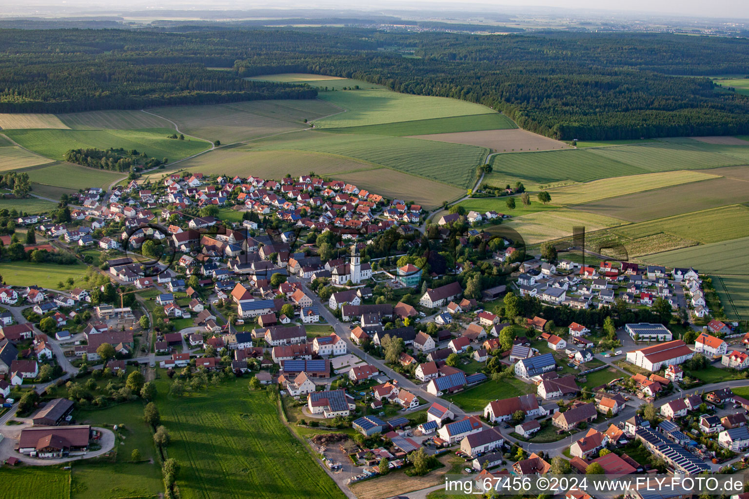 Vue aérienne de Stafflangen dans le département Bade-Wurtemberg, Allemagne