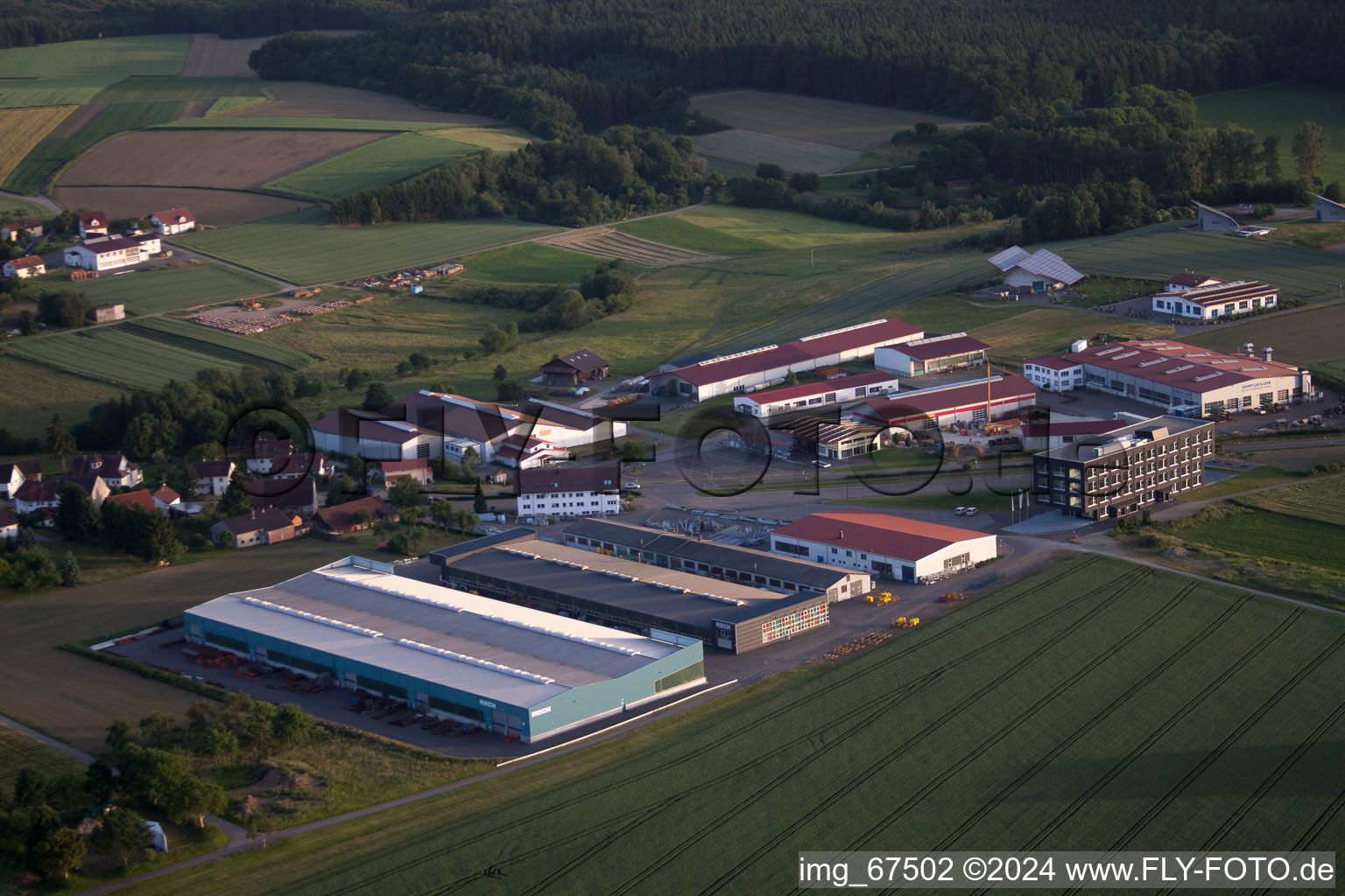 Vue aérienne de Site de l'usine RECK-Technik GmbH dans le quartier de Kappel à Betzenweiler dans le département Bade-Wurtemberg, Allemagne