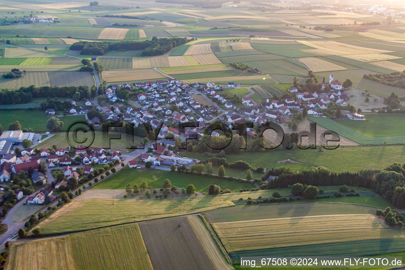 Vue aérienne de Hailtingen dans le département Bade-Wurtemberg, Allemagne