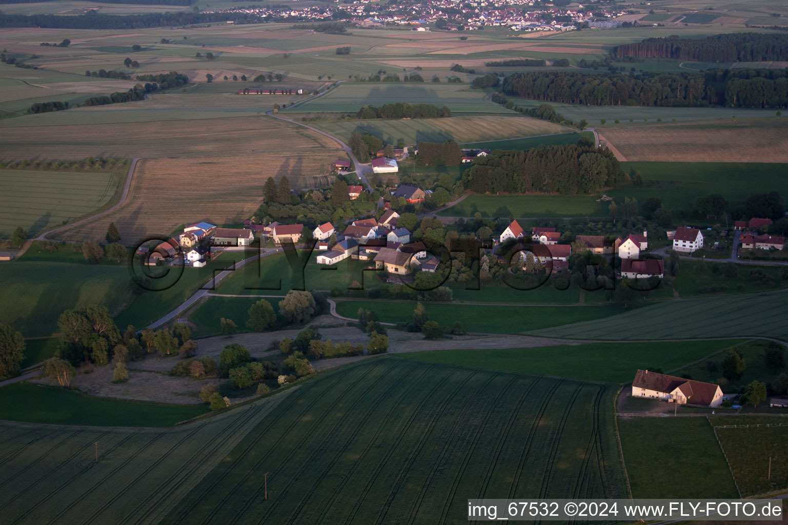 Vue aérienne de Buchay dans le département Bade-Wurtemberg, Allemagne