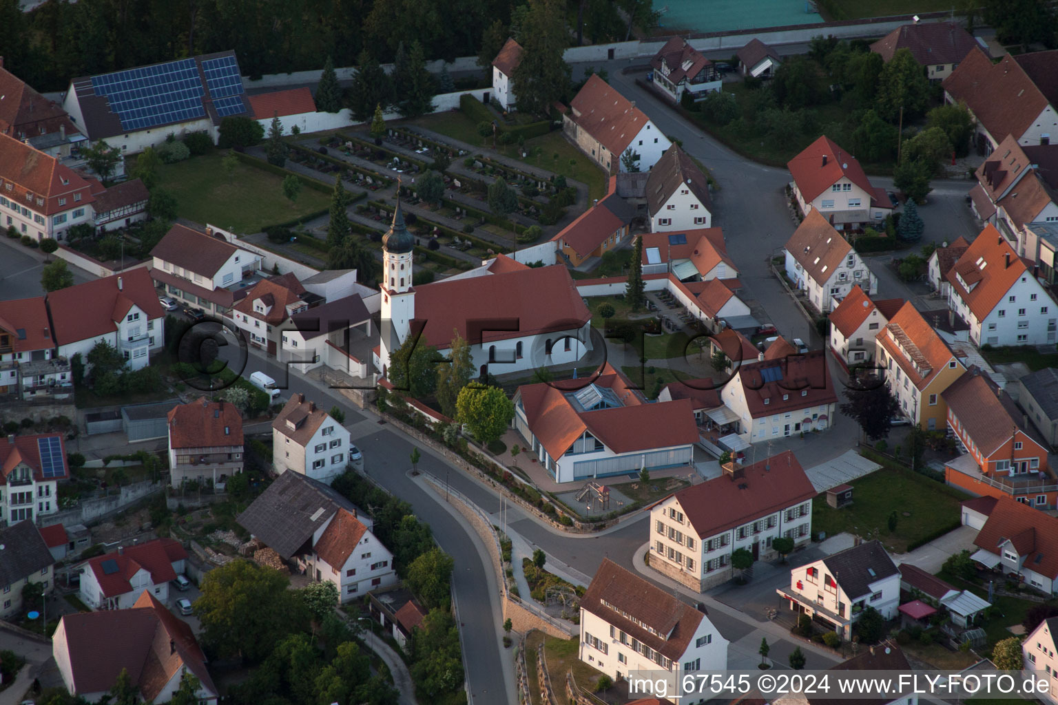 Photographie aérienne de Obermarchtal dans le département Bade-Wurtemberg, Allemagne