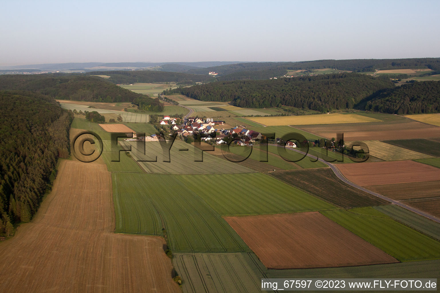 Schlechtenfeld dans le département Bade-Wurtemberg, Allemagne du point de vue du drone
