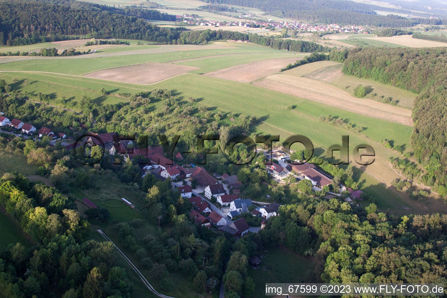 Vue aérienne de Mühlen dans le département Bade-Wurtemberg, Allemagne