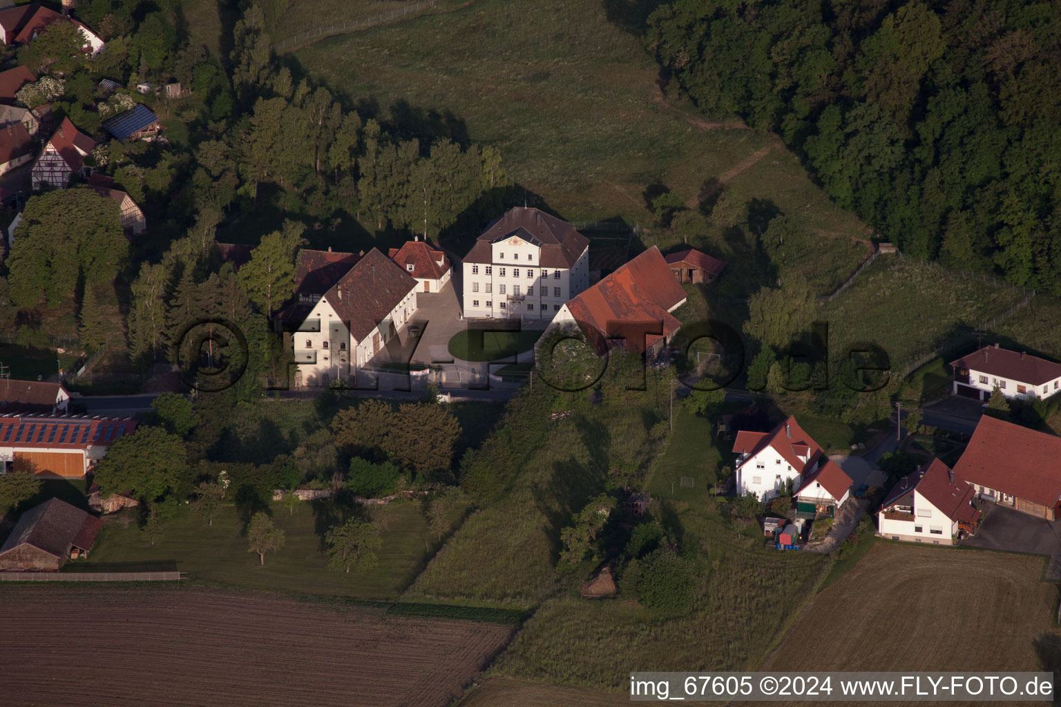 Vue aérienne de Château Granheim dans le quartier Granheim à Ehingen (Donau) à Granheim dans le département Bade-Wurtemberg, Allemagne