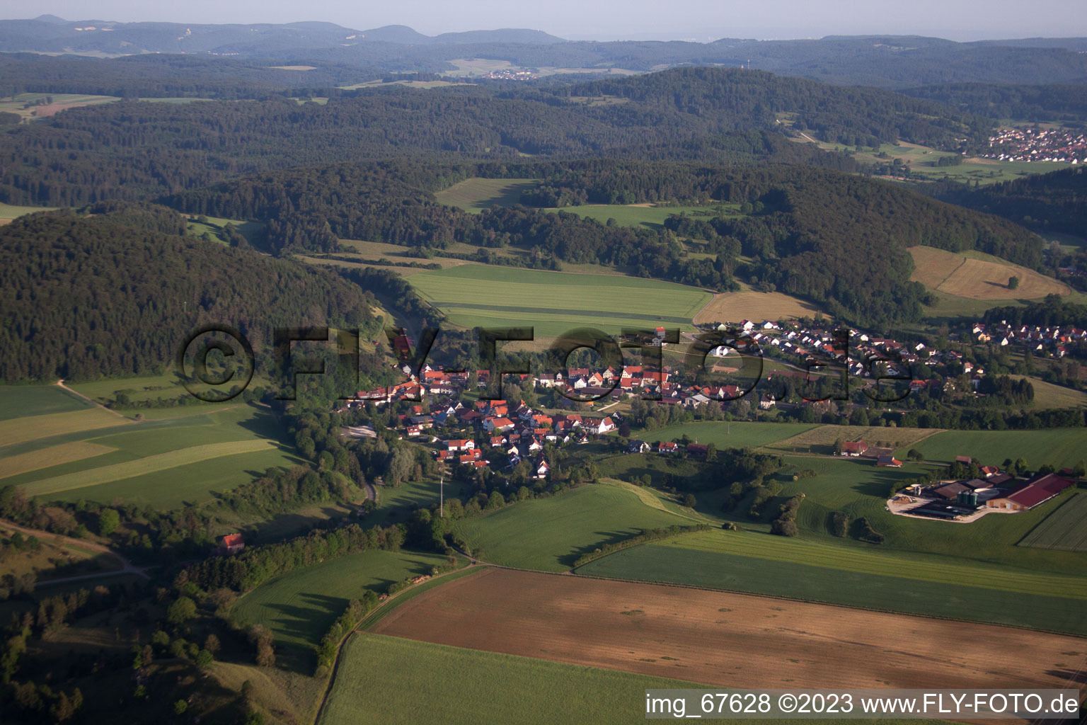 Vue aérienne de Dapfen dans le département Bade-Wurtemberg, Allemagne