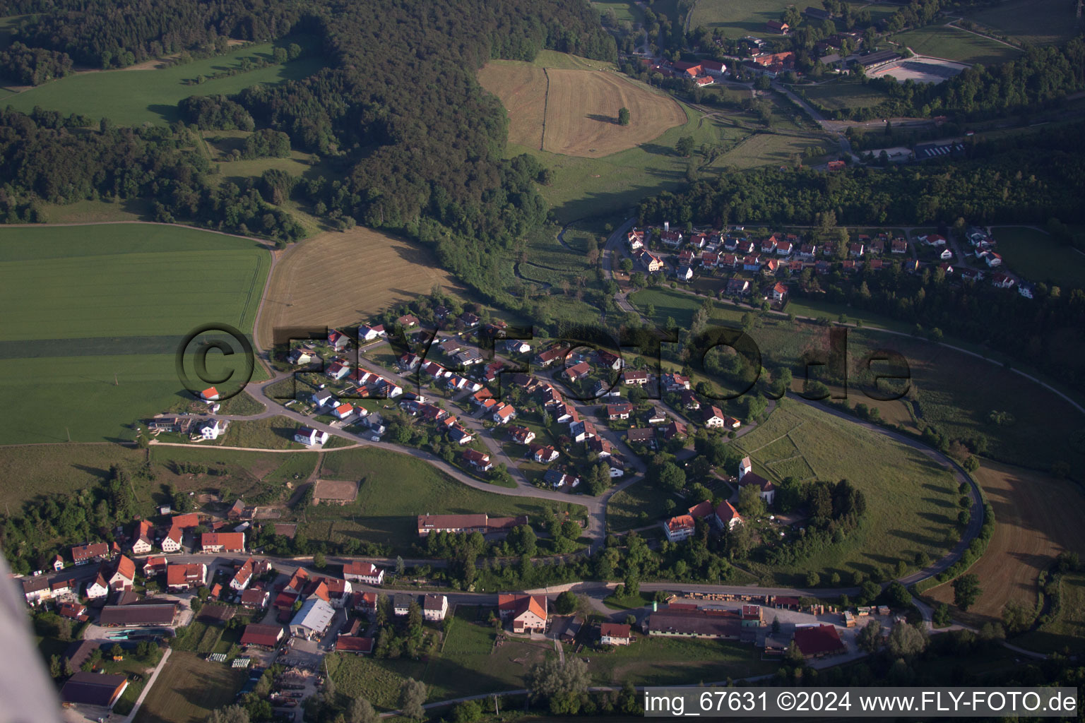 Vue aérienne de Dapfen dans le département Bade-Wurtemberg, Allemagne