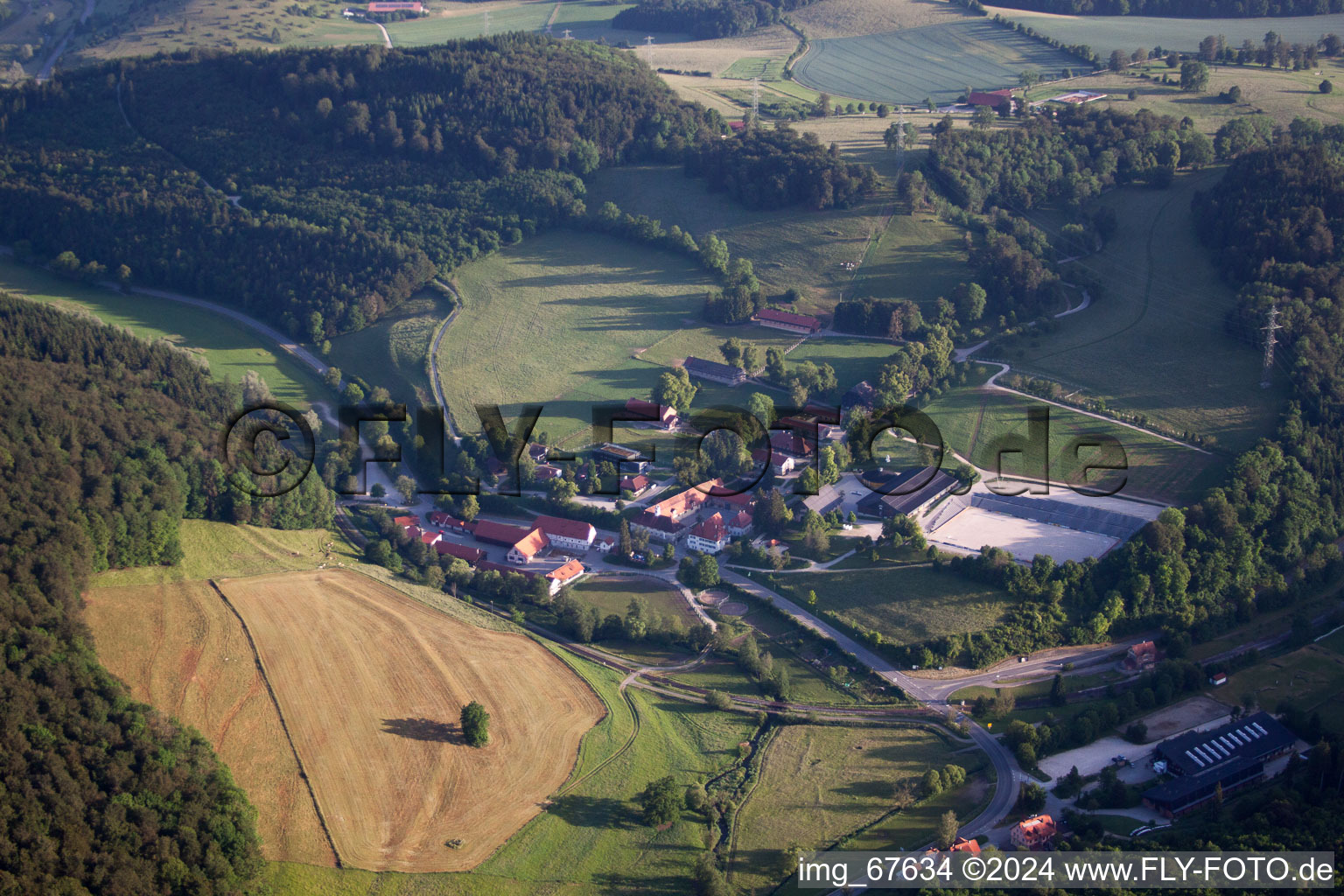 Vue oblique de Dapfen dans le département Bade-Wurtemberg, Allemagne