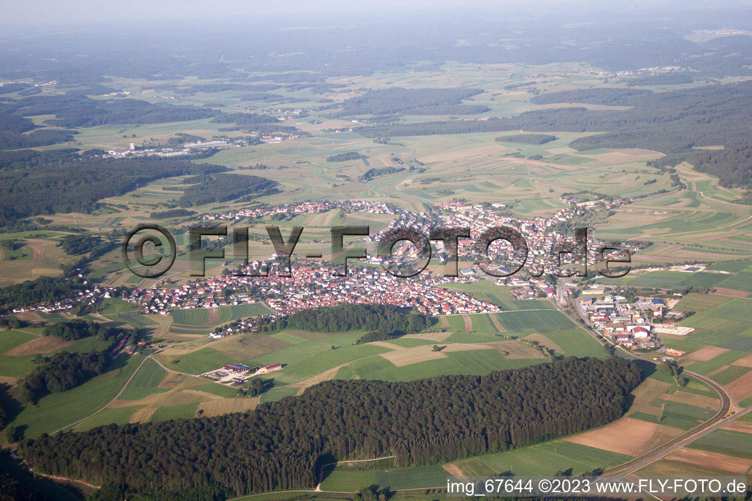Photographie aérienne de Engstingen dans le département Bade-Wurtemberg, Allemagne