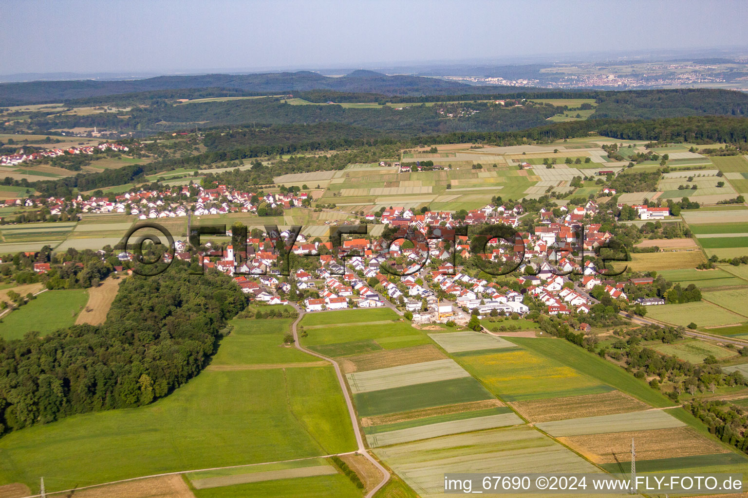 Photographie aérienne de Quartier Mähringen in Kusterdingen dans le département Bade-Wurtemberg, Allemagne