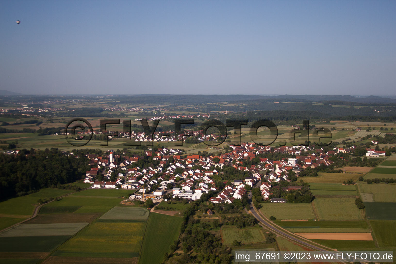 Jettenburg dans le département Bade-Wurtemberg, Allemagne hors des airs