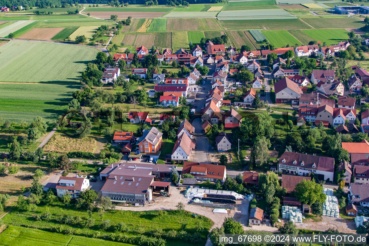 Vue oblique de Quartier Wankheim in Kusterdingen dans le département Bade-Wurtemberg, Allemagne