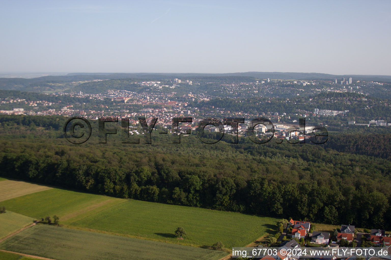 Photographie aérienne de Tübingen dans le département Bade-Wurtemberg, Allemagne