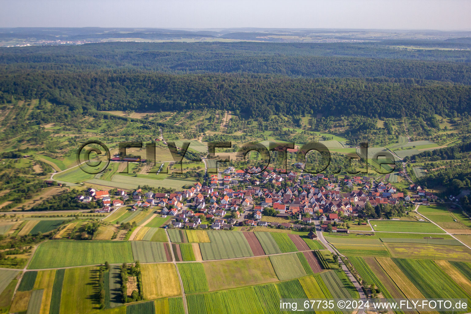 Vue aérienne de Quartier Breitenholz in Ammerbuch dans le département Bade-Wurtemberg, Allemagne