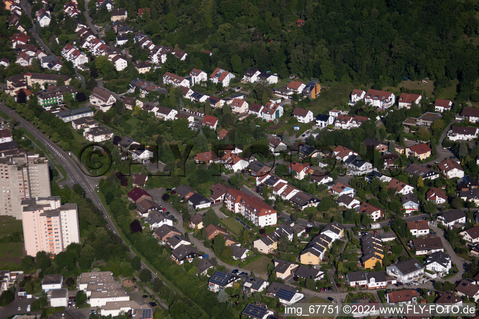 Vue aérienne de Herzogweg à Herrenberg dans le département Bade-Wurtemberg, Allemagne