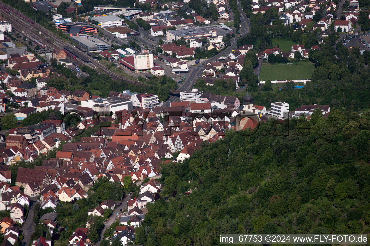 Vue aérienne de Chemin Wengert à Herrenberg dans le département Bade-Wurtemberg, Allemagne