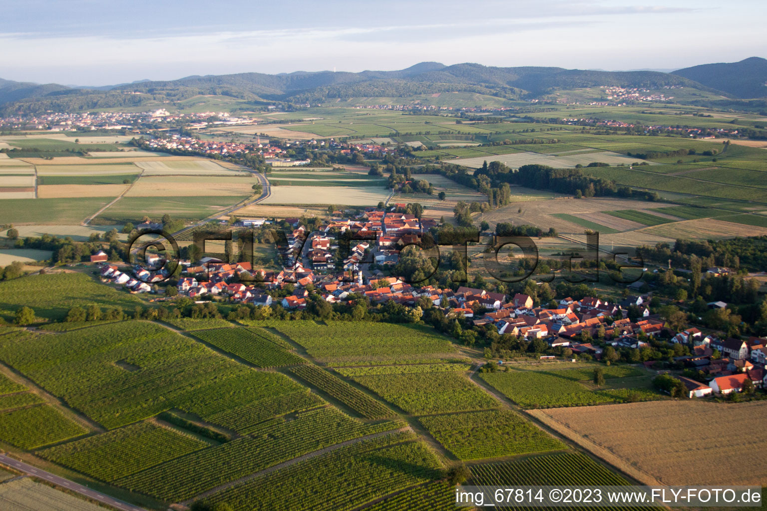 Oberhausen dans le département Rhénanie-Palatinat, Allemagne d'en haut