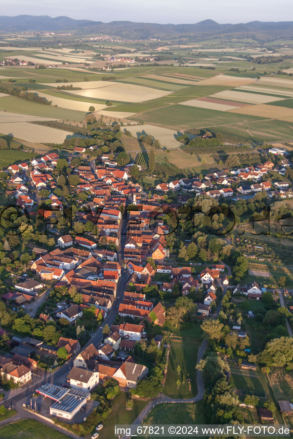Vue oblique de Champs agricoles et surfaces utilisables à Oberhausen dans le département Rhénanie-Palatinat, Allemagne
