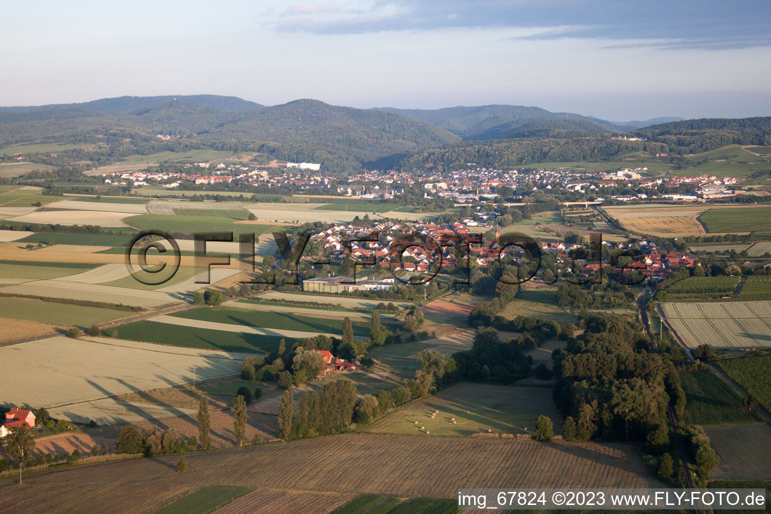 Niederhorbach dans le département Rhénanie-Palatinat, Allemagne vue du ciel