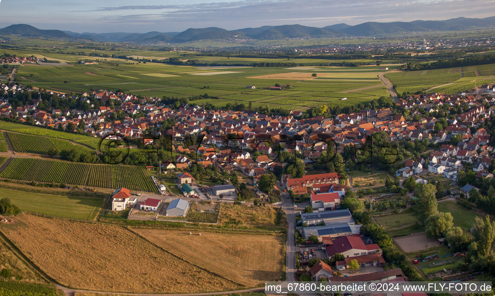 Insheim dans le département Rhénanie-Palatinat, Allemagne vue du ciel