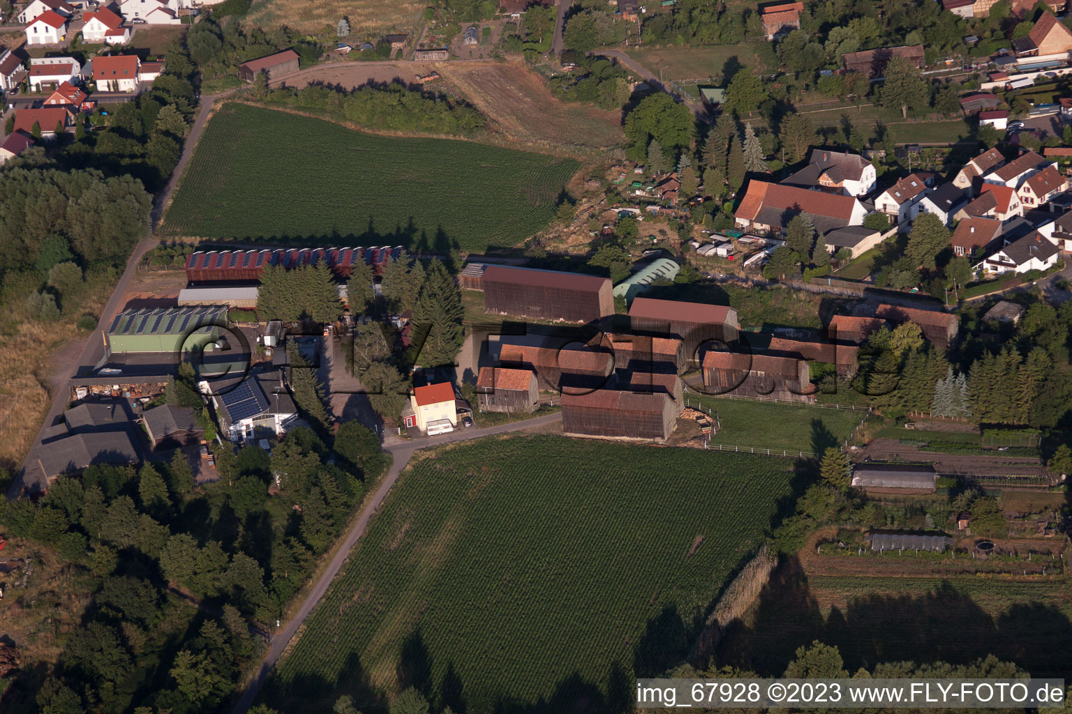 Vue d'oiseau de Quartier Herxheim in Herxheim bei Landau dans le département Rhénanie-Palatinat, Allemagne