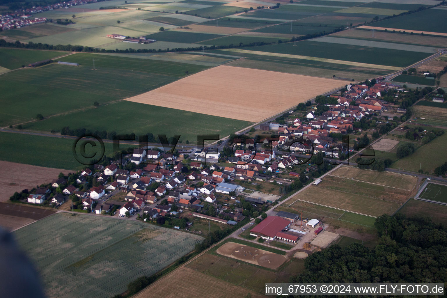 Vue oblique de Quartier Minderslachen in Kandel dans le département Rhénanie-Palatinat, Allemagne