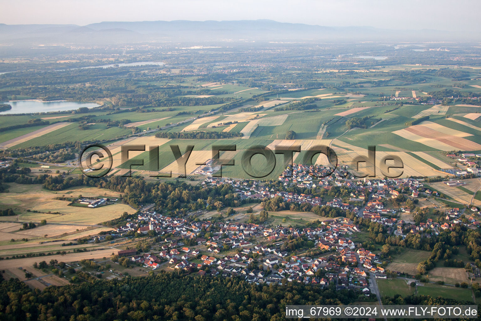 Scheibenhard dans le département Bas Rhin, France vue d'en haut