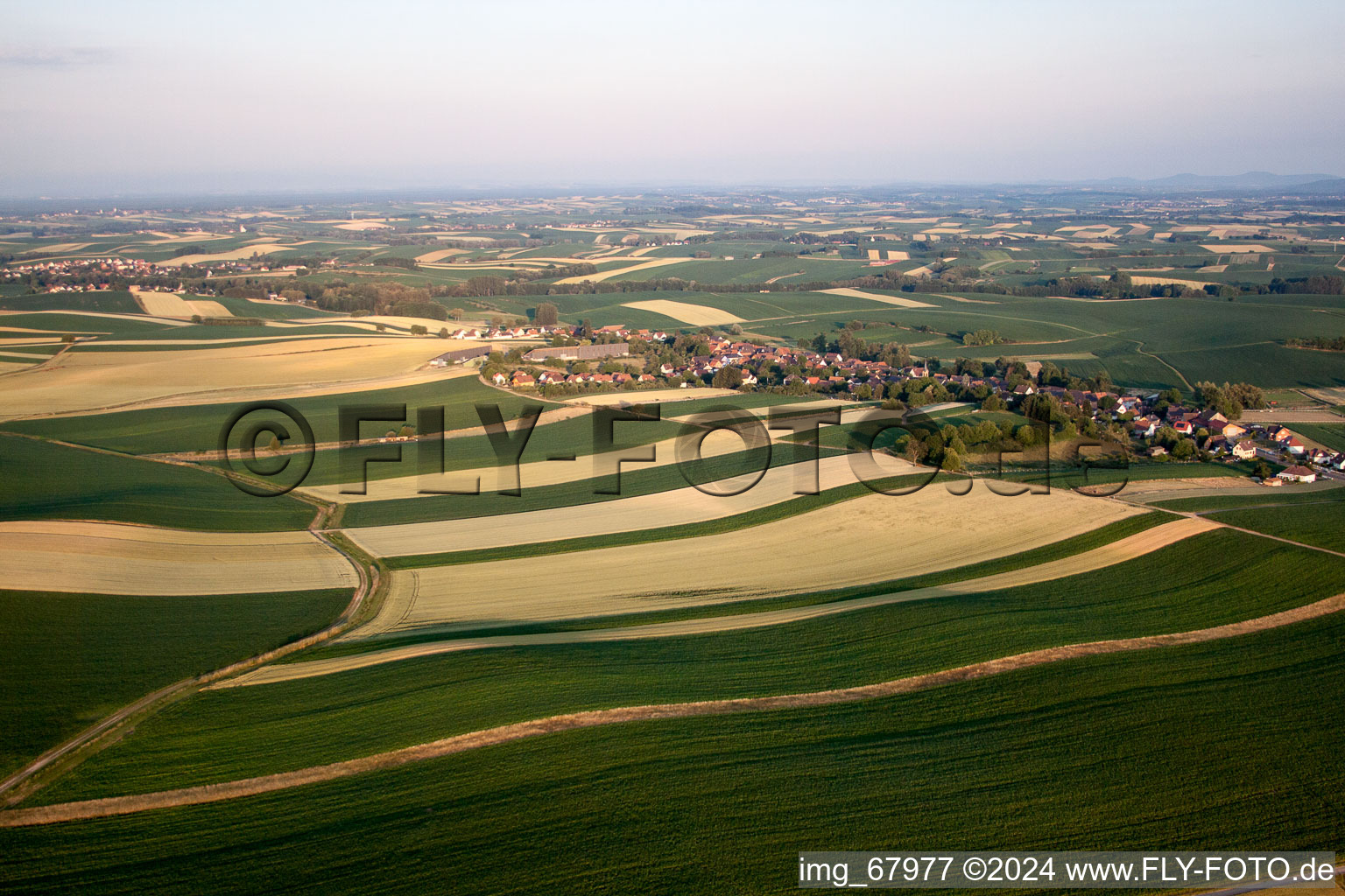 Enregistrement par drone de Siegen dans le département Bas Rhin, France