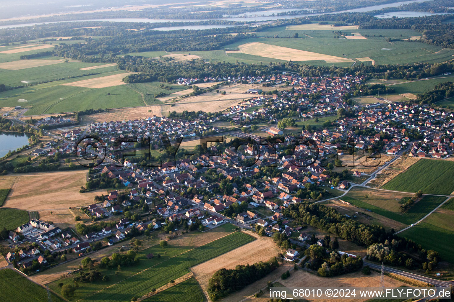 Rountzenheim dans le département Bas Rhin, France vue du ciel