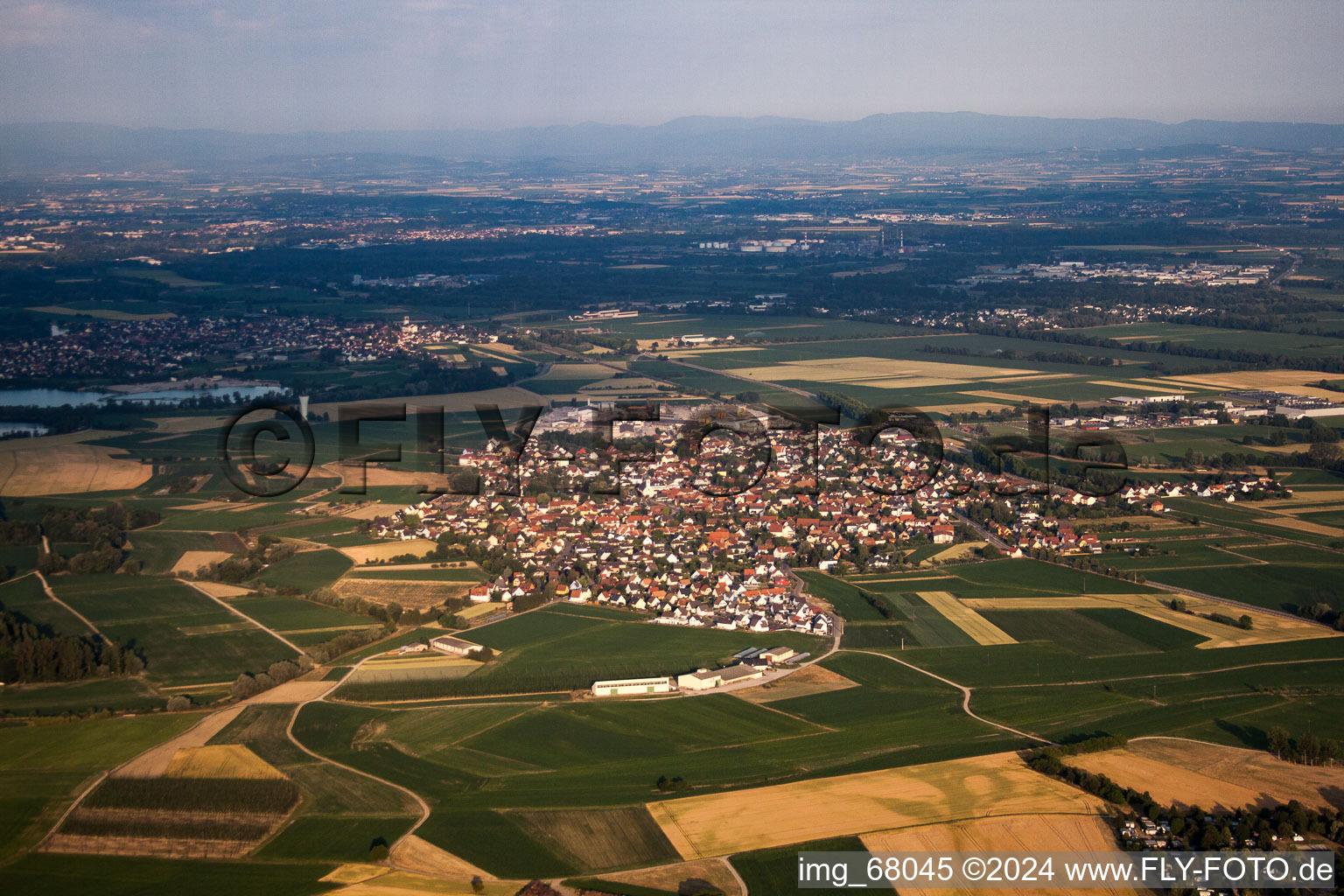 Kilstett dans le département Bas Rhin, France vue du ciel