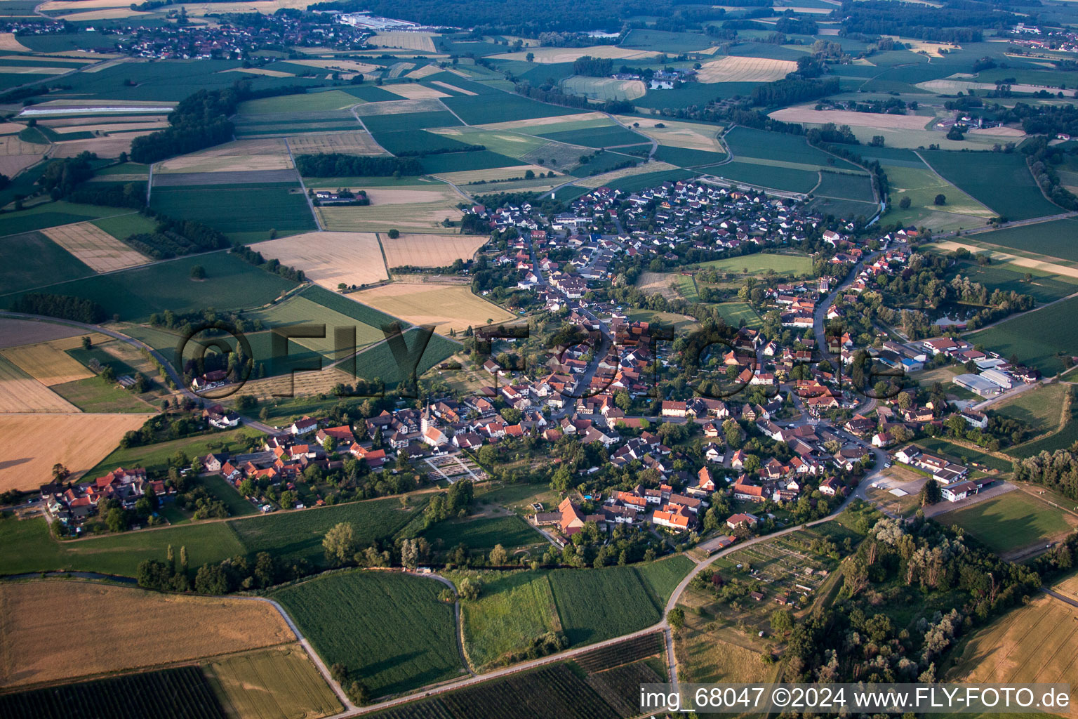 Quartier Diersheim in Rheinau dans le département Bade-Wurtemberg, Allemagne vue du ciel