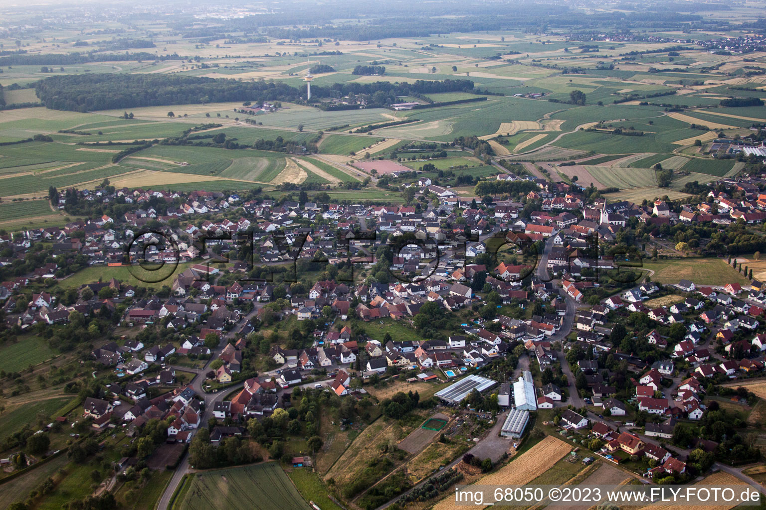 Legelshurst dans le département Bade-Wurtemberg, Allemagne hors des airs