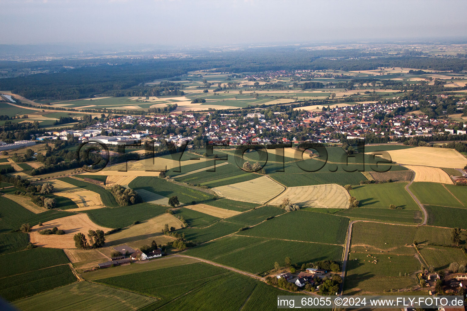 Vue aérienne de Du nord à Willstätt dans le département Bade-Wurtemberg, Allemagne