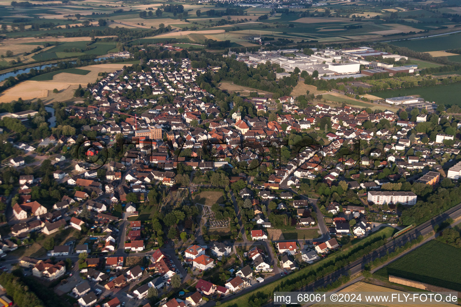 Willstätt dans le département Bade-Wurtemberg, Allemagne depuis l'avion