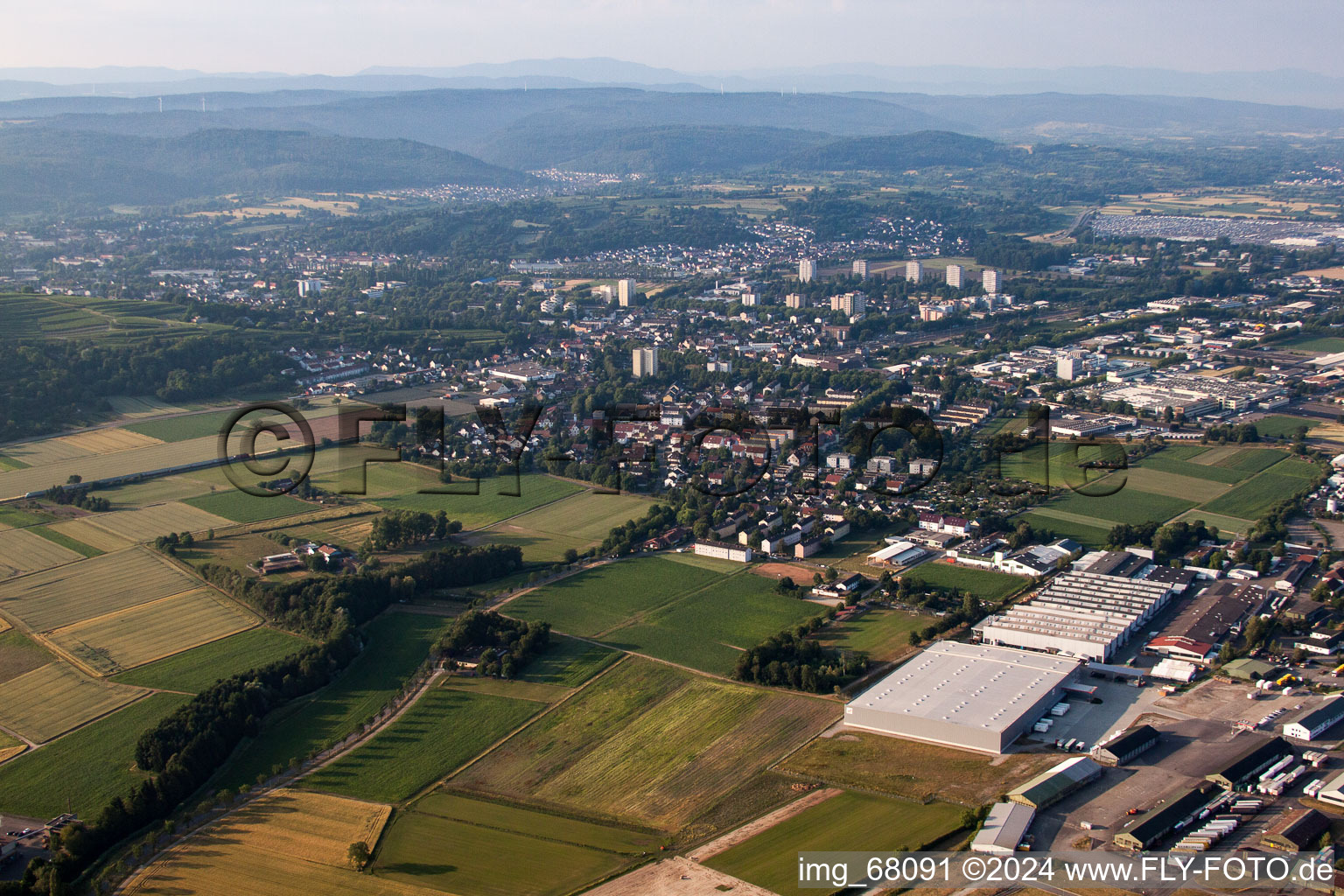 Photographie aérienne de Lahr dans le département Bade-Wurtemberg, Allemagne