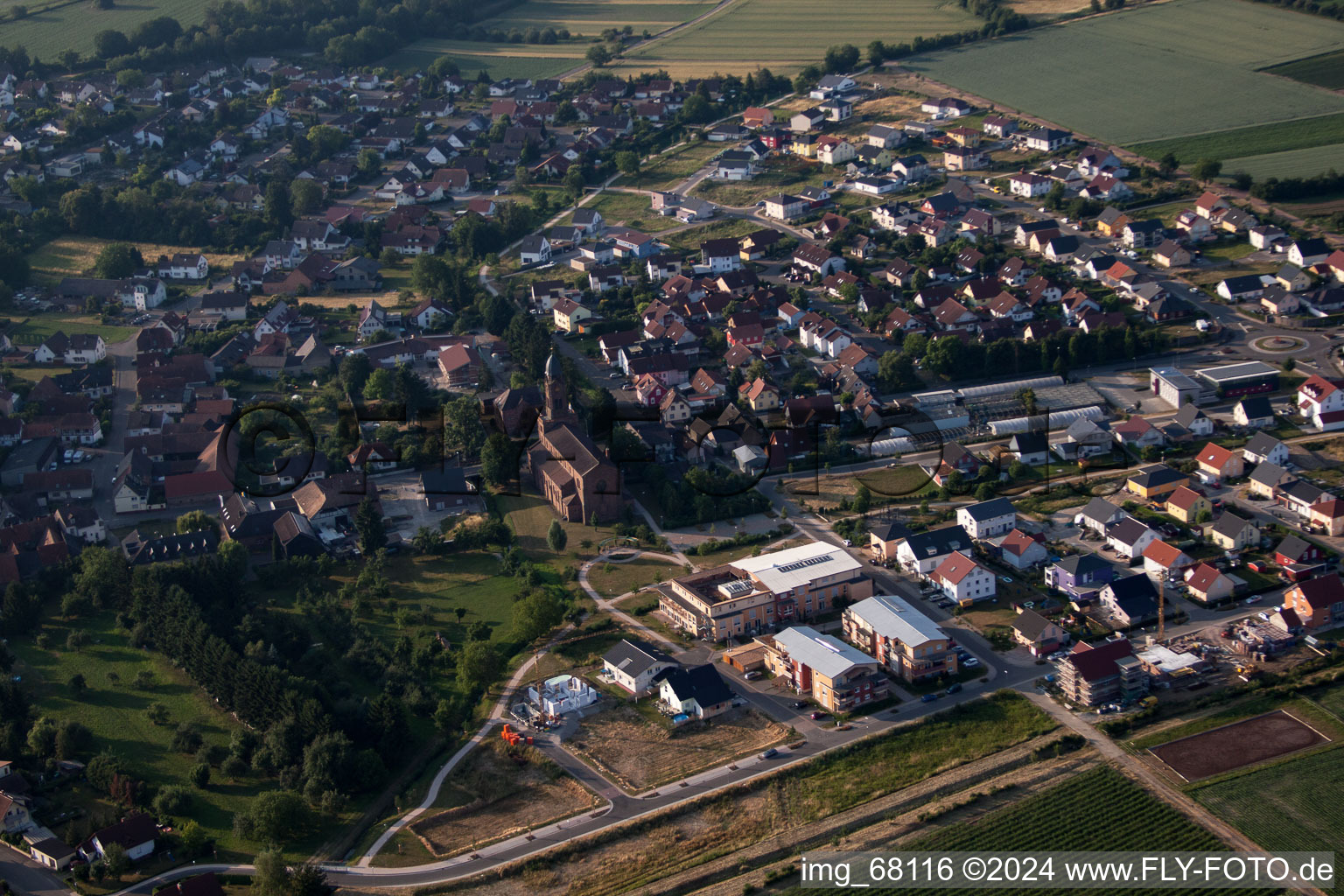 Vue aérienne de Mahlberg dans le département Bade-Wurtemberg, Allemagne