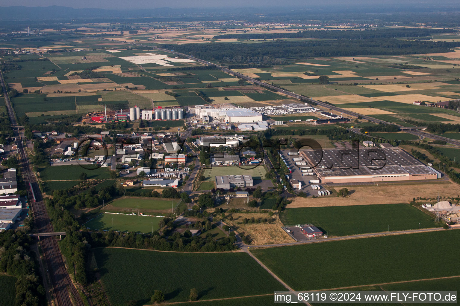 Vue aérienne de Orschweier dans le département Bade-Wurtemberg, Allemagne