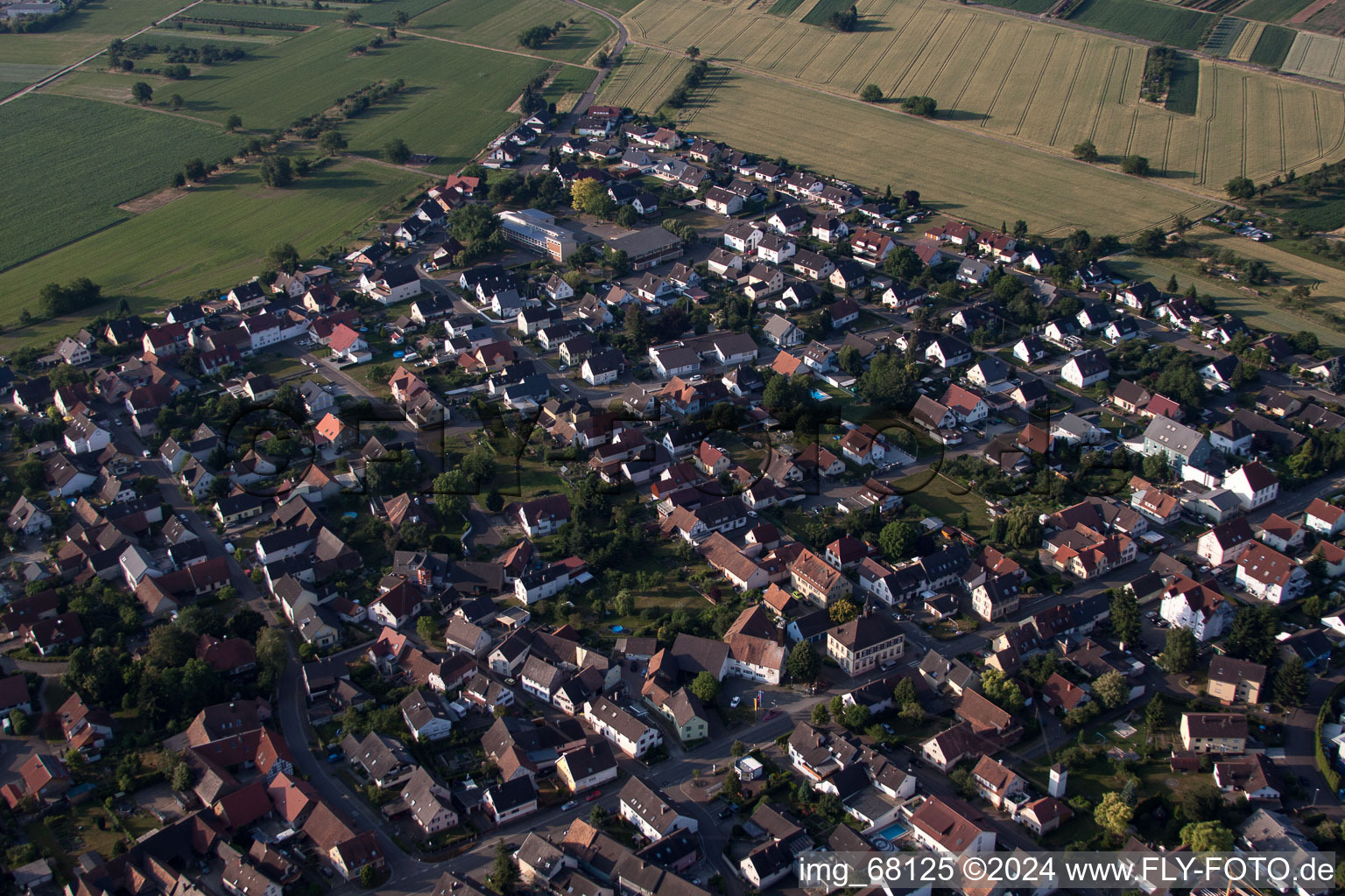 Vue oblique de Orschweier dans le département Bade-Wurtemberg, Allemagne