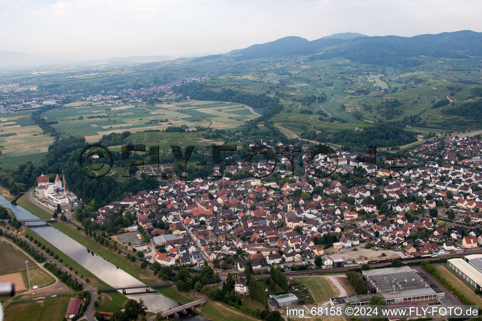 Photographie aérienne de Riegel am Kaiserstuhl dans le département Bade-Wurtemberg, Allemagne